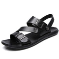 CONC Men's Solid Color Faux Leather Sandals