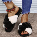 Women's Two Tone Furry Slippers