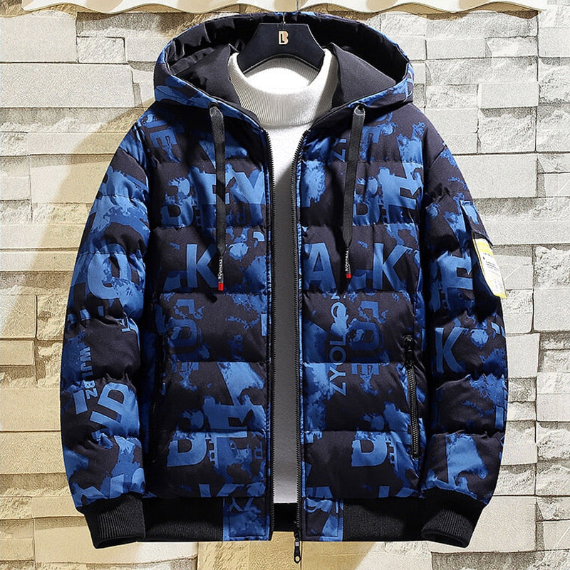 Camouflage Men's Hooded Winter Padded Parka Jacket