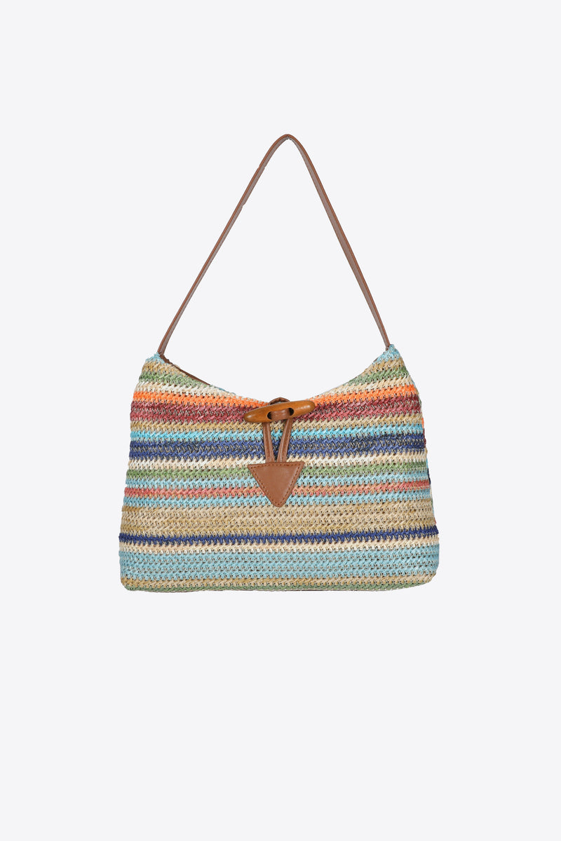 Adored Multicolored Straw Shoulder Bag