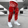 Bandana Printed Men's Streetwear Cargo Sweatpants - AM APPAREL