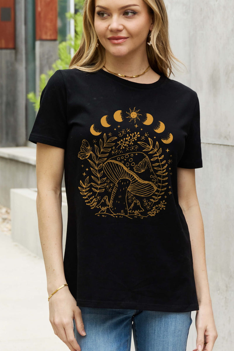 Simply Love Full Size Mushroom Graphic Cotton Tee