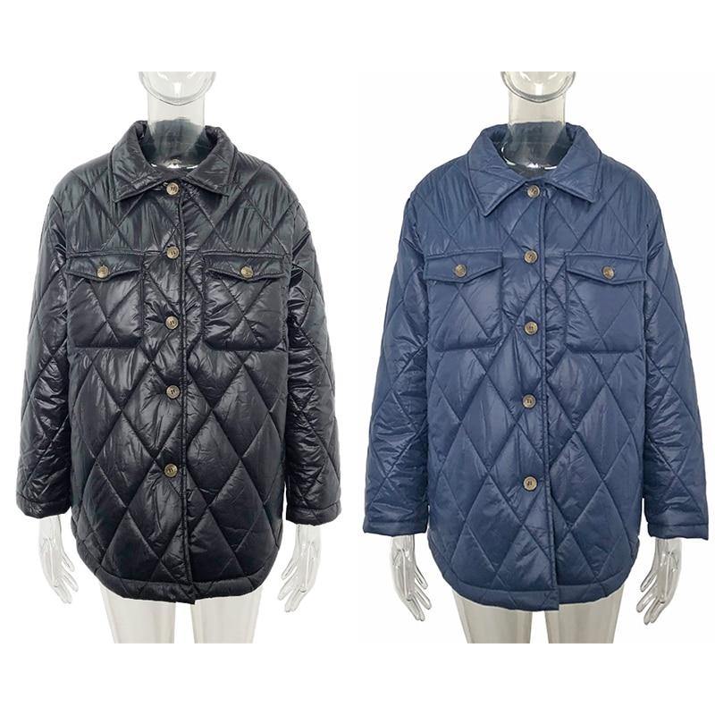 C19 Women's Button Down Winter Coat - AM APPAREL