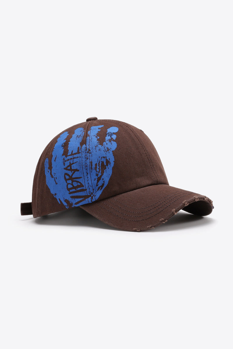 VIBRA Graphic Distressed Adjustable Baseball Cap