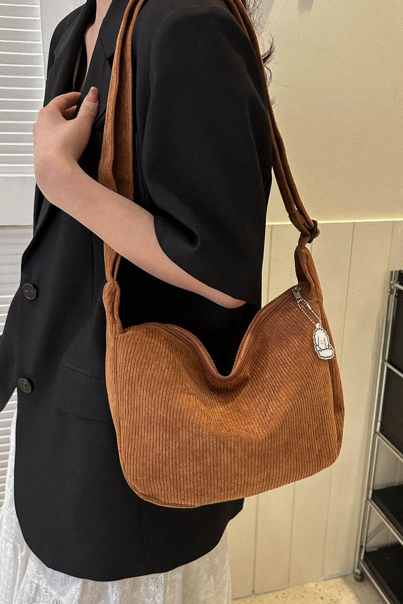 Large Corduroy Shoulder Bag