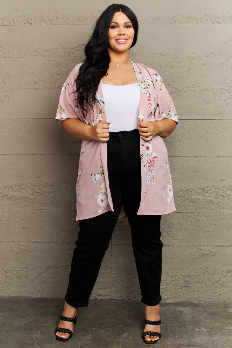 Justin Taylor Aurora Rose Floral Kimono