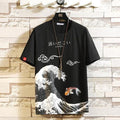 Chinese Anime Graphic Cotton O-neck T-shirts - AM APPAREL