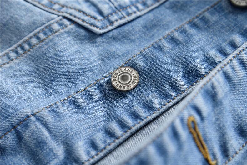 Classic Style Men's Vintage Blue Light Weight Denim Jacket - AM APPAREL