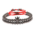 CQ Men's Luxury Copper Beads Crown Bracelet - AM APPAREL