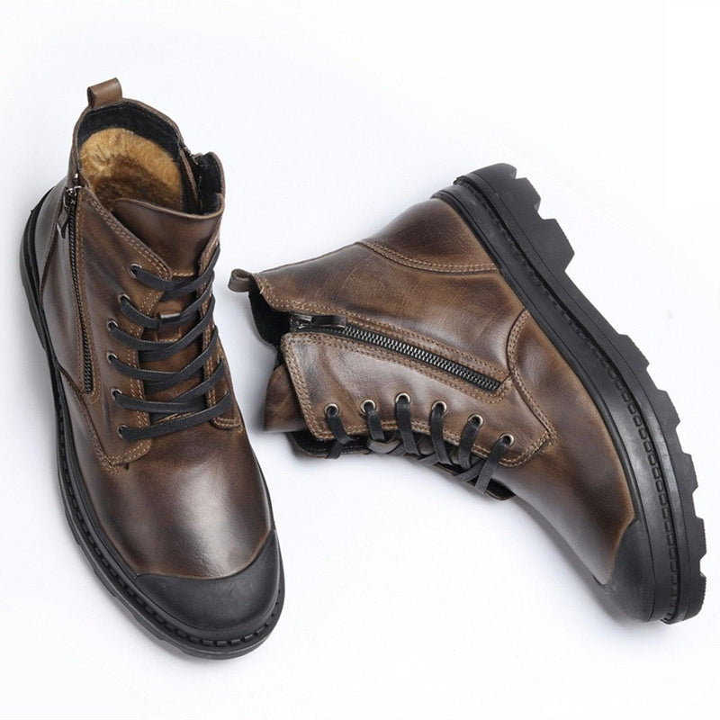 CX Men's Genuine Leather Handmade Boots - AM APPAREL