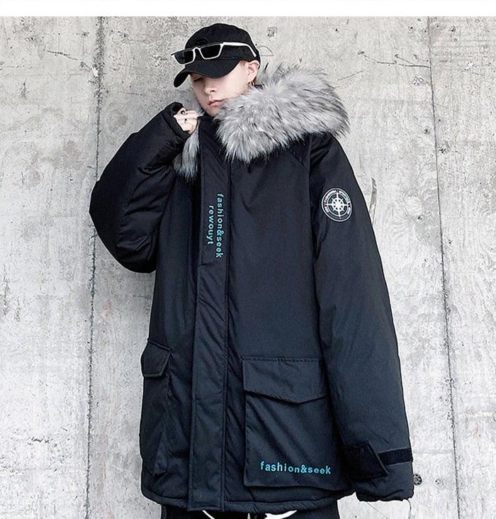 DARKY 4 Men's Hip Hop Hooded Parkas Jacket - AM APPAREL