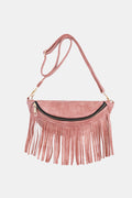 Fringed PU Leather Sling Bag