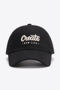 CREATE NEW LIFE Adjustable Cotton Baseball Cap