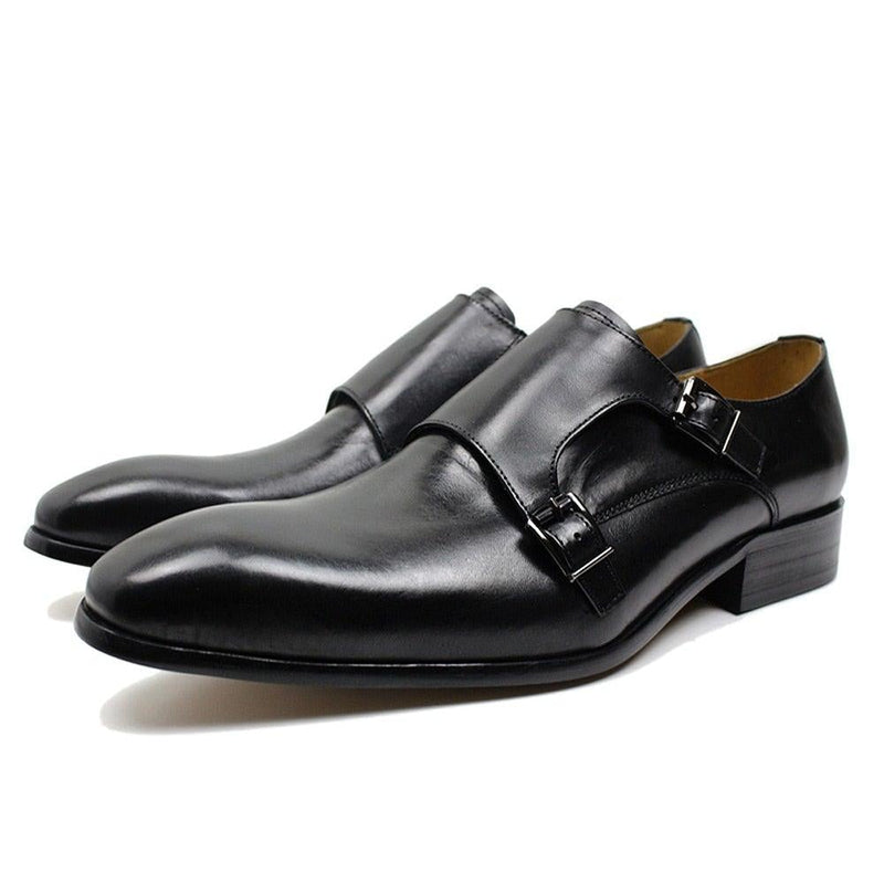 FC Men's Genuine Calf Leather Oxford Shoes W/ Monk Strap - AM APPAREL