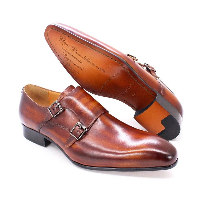 FC Men's Genuine Calf Leather Oxford Shoes W/ Monk Strap - AM APPAREL