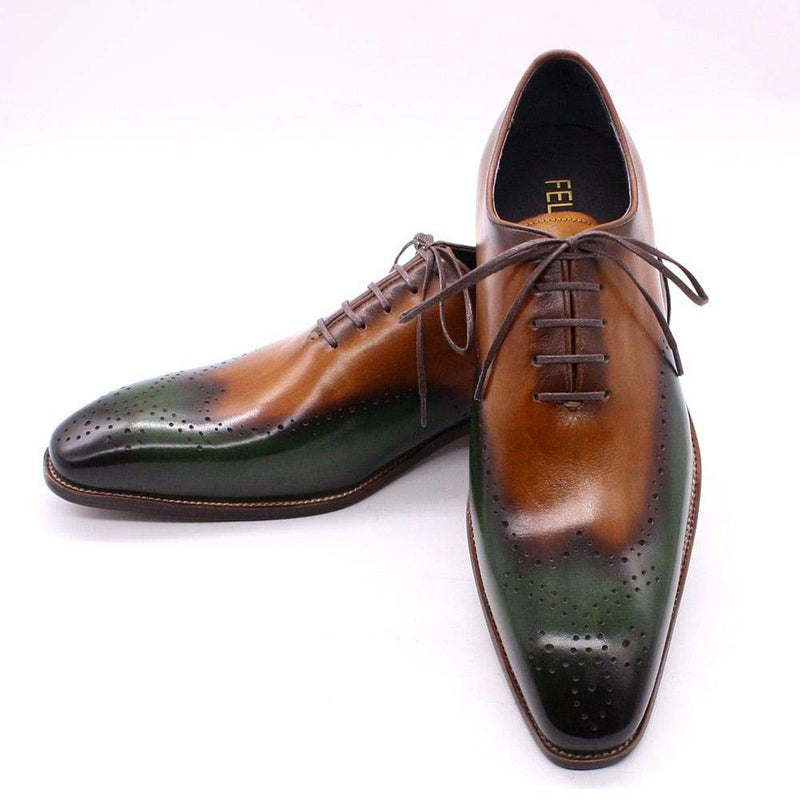 FC Men's Luxury Handmade Calf Leather Wingtip Oxfords - AM APPAREL