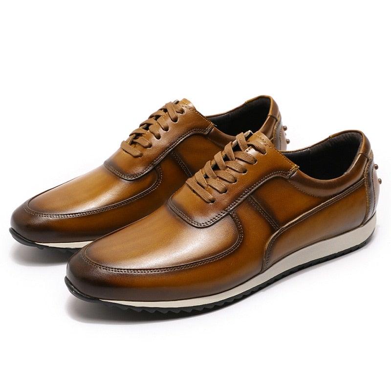 FC Men's Stylish Casual Genuine Leather Shoes - AM APPAREL