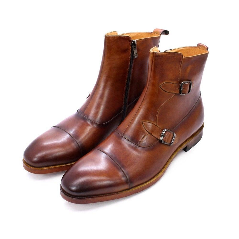 FELIX Men's Leather Mid-Calf Handmade Boots - AM APPAREL