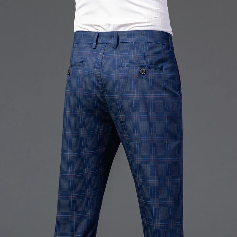 JAYWOOD Men's Classic Plaid Formal Pants - AM APPAREL