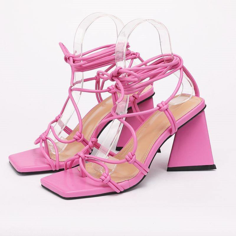 LaLa Cross-Strap Fashion High Heels - AM APPAREL