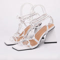 LaLa Cross-Strap Fashion High Heels - AM APPAREL