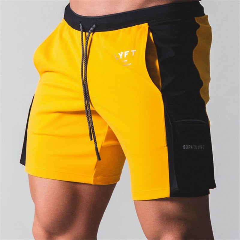 LYFT Men's Elastic Fitness Shorts - AM APPAREL