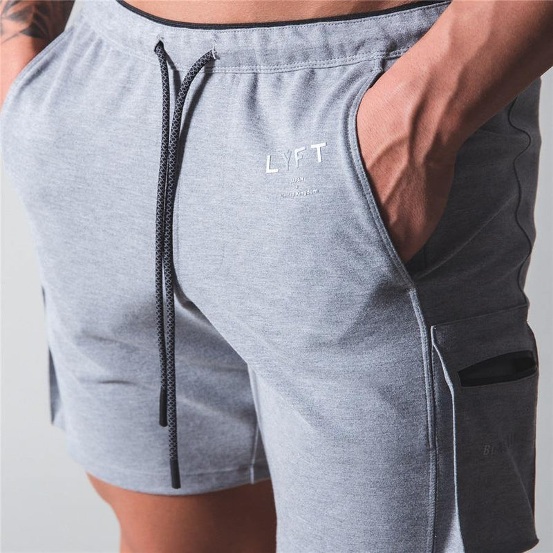 LYFT Men's Elastic Fitness Shorts - AM APPAREL