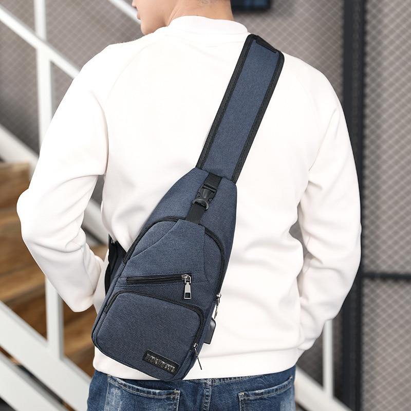 Male Crossbody Chest Messenger Bag - AM APPAREL