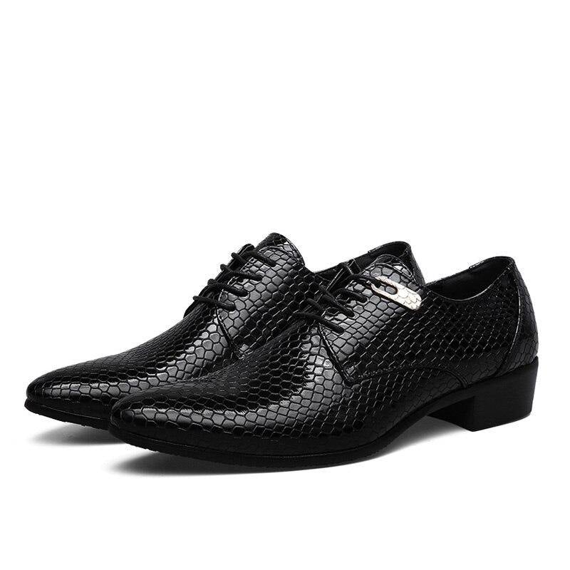 MAZE Men's Python Pattern Oxfords Shoes - AM APPAREL