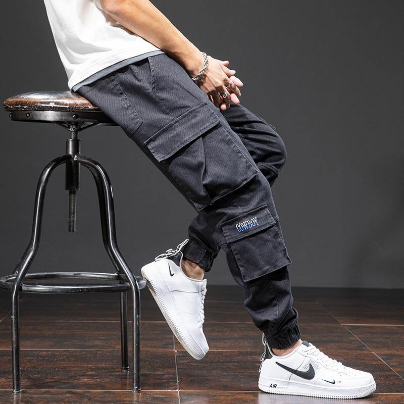 Men's Ankle-Length Side Pocket Baggy Joggers - AM APPAREL