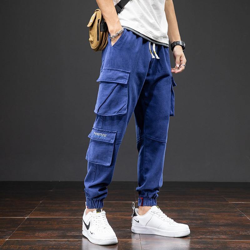 Men's Ankle-Length Side Pocket Baggy Joggers - AM APPAREL