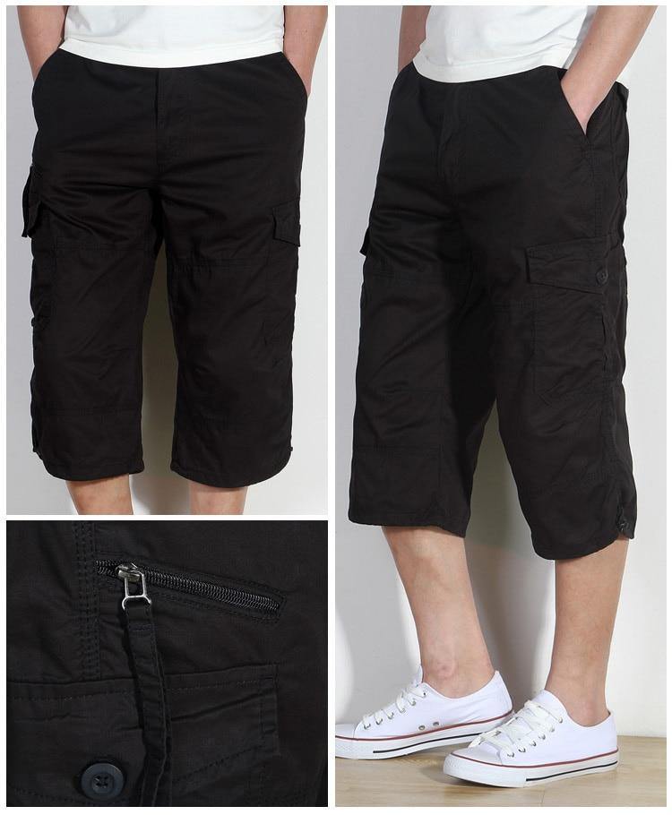 Men's Casual Knee Length Cargo Shorts - AM APPAREL