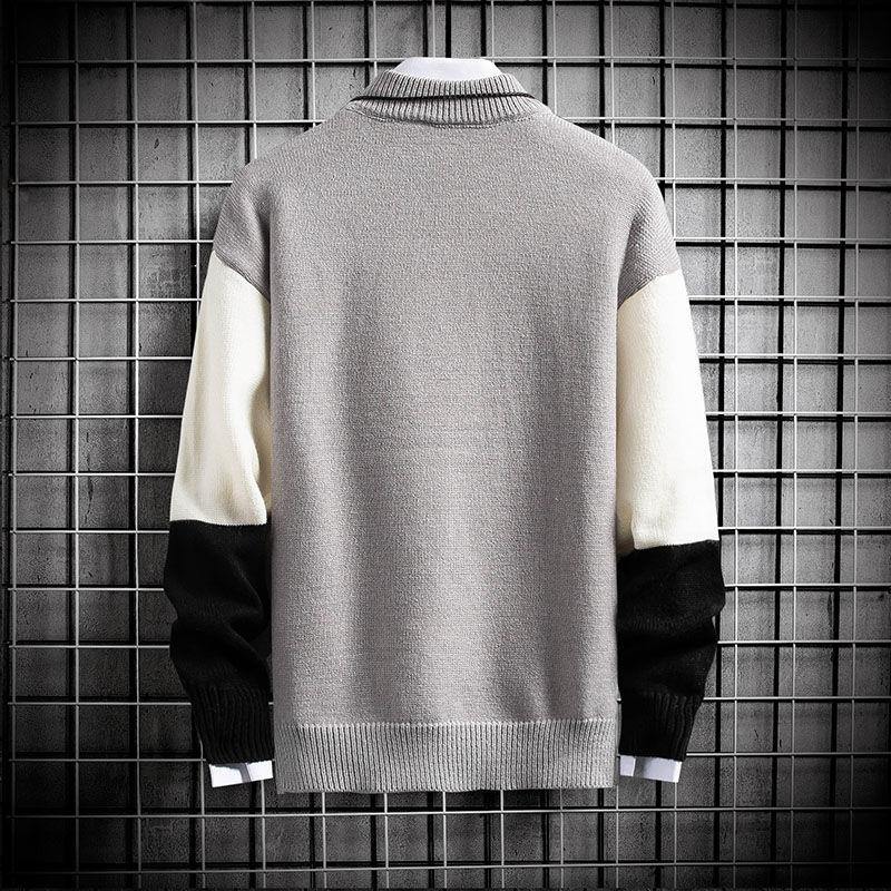 Men's Casual Loose Fit Turtleneck Knitted Pullover - AM APPAREL