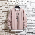 Men's Casual Solid Color O-neck Sweatshirt - AM APPAREL