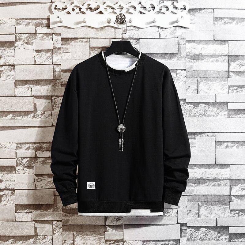 Men's Casual Solid Color O-neck Sweatshirt - AM APPAREL