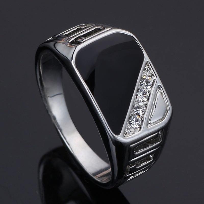 Men's Classic Rhinestone Ring - AM APPAREL