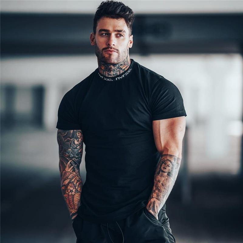 Men's Cotton Slim Fit Fitness T-Shirt - AM APPAREL