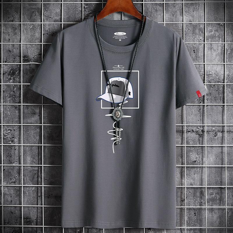 Men's Fashion O Neck Anime T-shirt - AM APPAREL