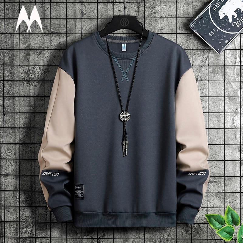 Men's Fashion Patchwork Pullover - AM APPAREL