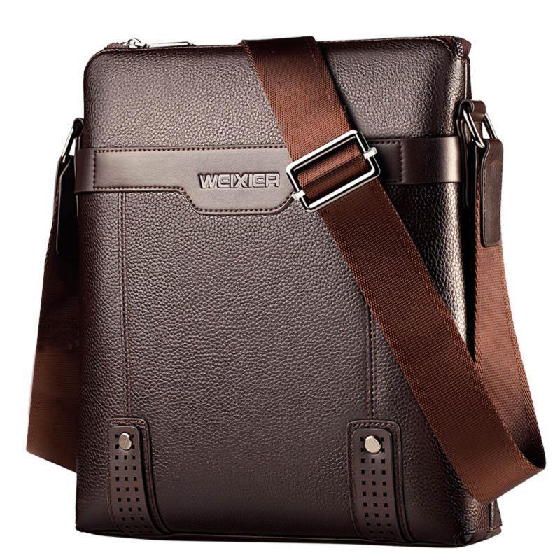 Men's Fashion PU Leather Messenger Bag - AM APPAREL