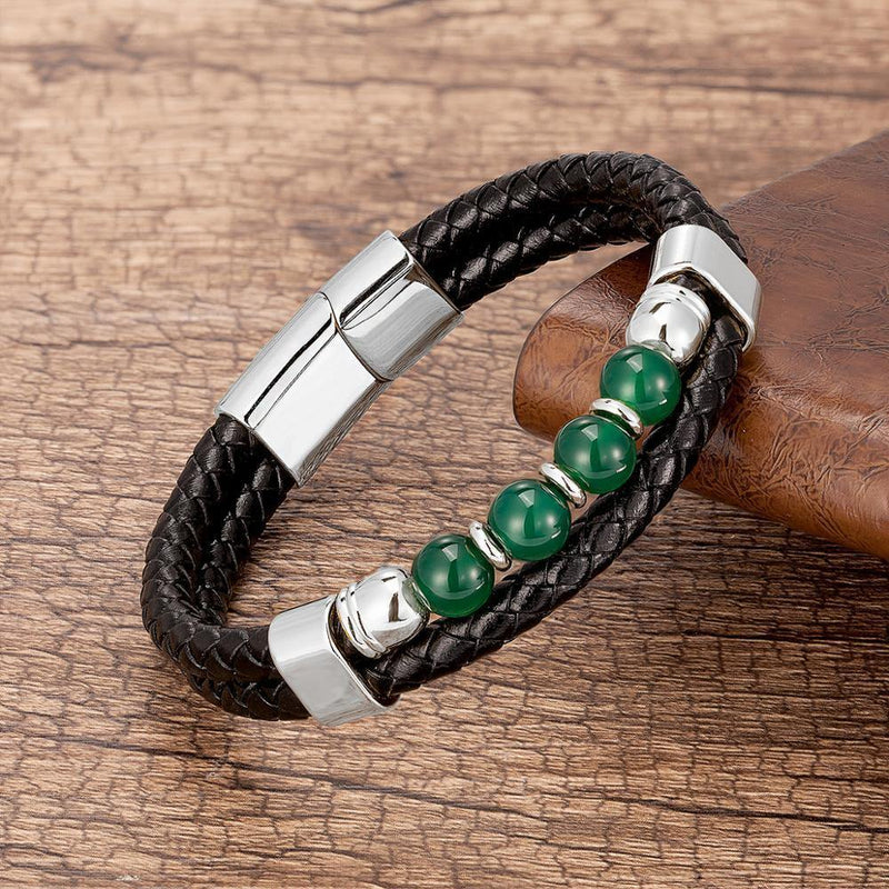 Men's Fashion Stone Beads Bracelet - AM APPAREL