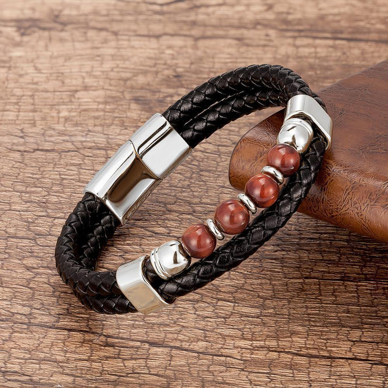 Men's Fashion Stone Beads Bracelet - AM APPAREL