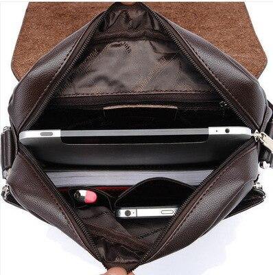 Men's Faux Leather Shoulder Bag - AM APPAREL