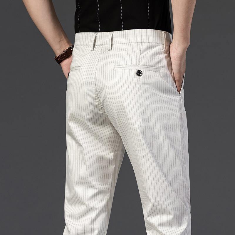 Men's Formal Regular Fit Stretch Pants - AM APPAREL