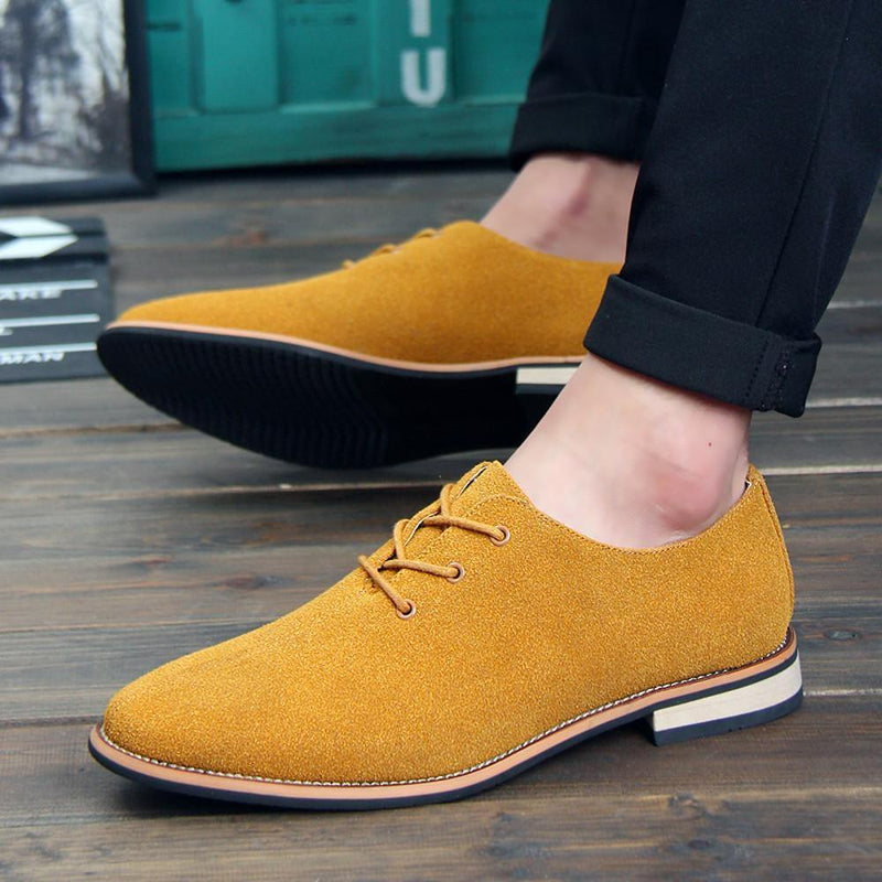 Men's Formal Suede Spring Oxford Shoes - AM APPAREL