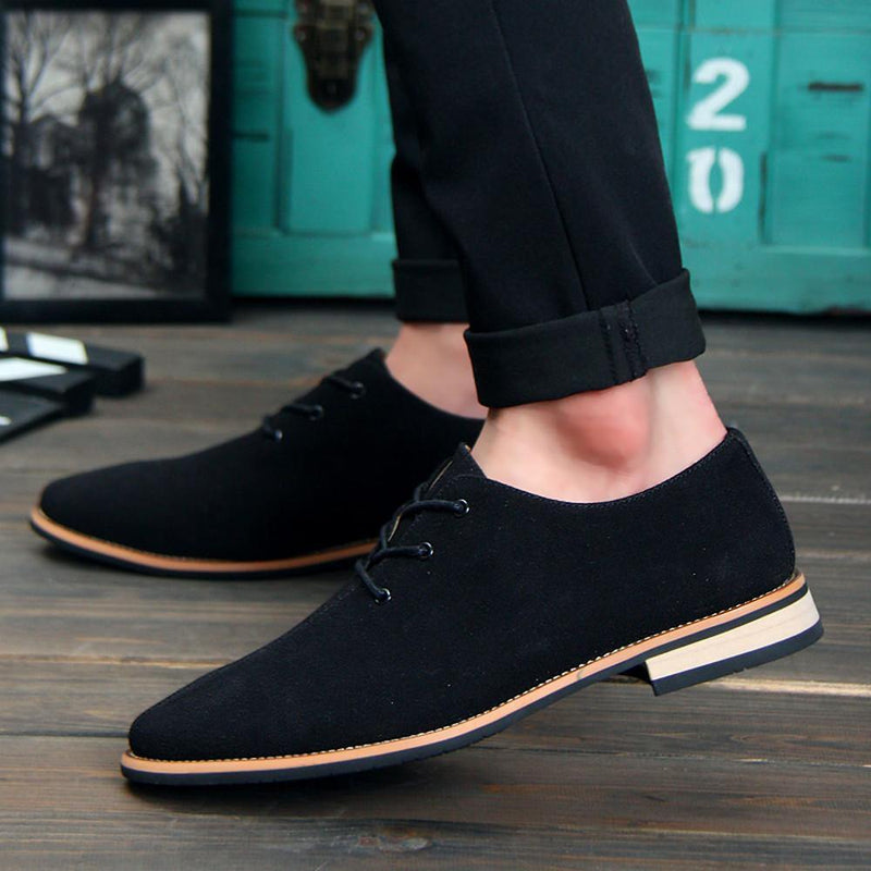 Men's Formal Suede Spring Oxford Shoes - AM APPAREL