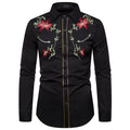 Men's Geometric Floral Daily Business Shirt - AM APPAREL