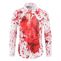 Men's Graffiti Print Red White Shirt - AM APPAREL