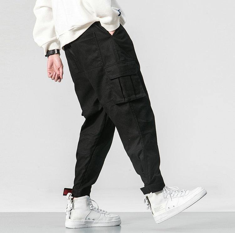 Men's Harem Cargo Pants W/ Elastic Waist - AM APPAREL