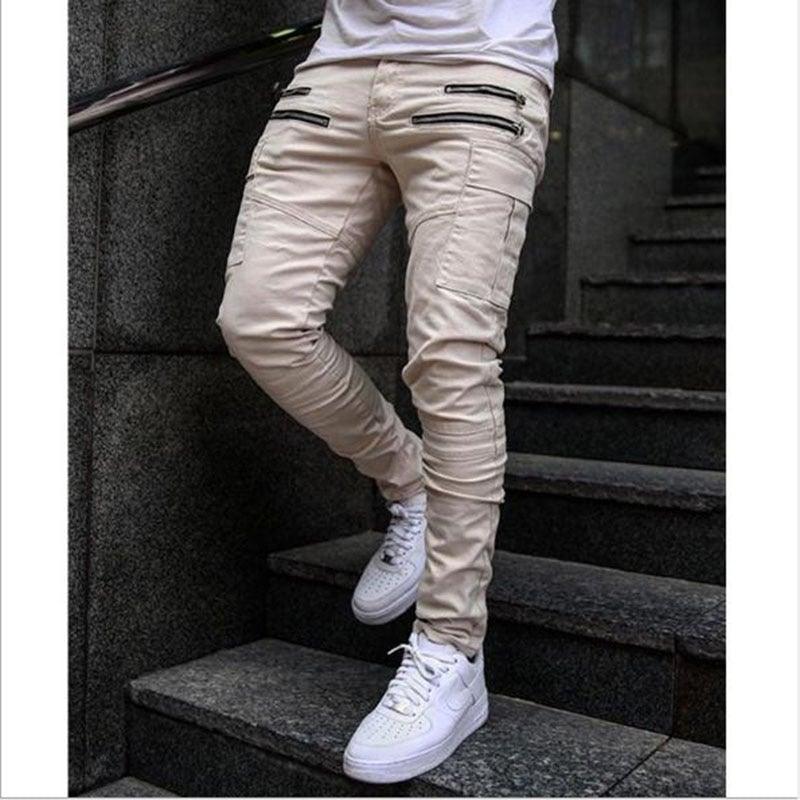 Men's Harem Multi-pocket Slim Fit Zip Joggers - AM APPAREL